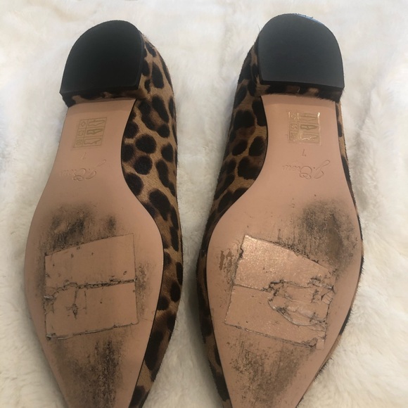 J.Crew Pointed-Toe Flats In Leopard Calf Hair-7 - Picture 3 of 4